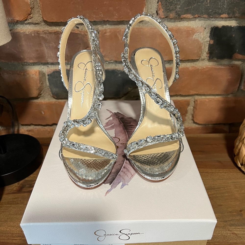 Rhinestone Jessica Simpson Slingback Heels